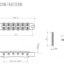 Gotoh GE103BC Ponte tipo T-O-M con viti - Cromato - Gotoh GE103BC Ponte tipo T-O-M con viti - Cromato -