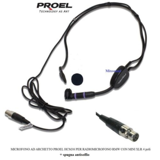 Proel HCM38 Microphone Head Mini XLR