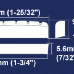 Hosco HSB-NM2 Capotasto in osso per chitarra acustica tipo Martin con spaziatura - 44mm Hosco HSB-NM2 Capotasto in osso per chitarra acustica tipo Martin con spaziatura - 44mm