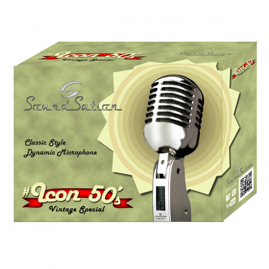 SOUNDSATION #Icon 50's MICROFONO DINAMICO VINTAGE SOUNDSATION #Icon 50's MICROFONO DINAMICO VINTAGE