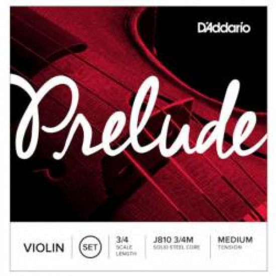 D'ADDARIO PRELUDE J810 VIOLIN STRING SET 3/4 MEDIUM