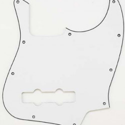 Parts Planet JB WBW Battipenna per basso tipo Jazz Bass Bianco 3 strati B/N/B