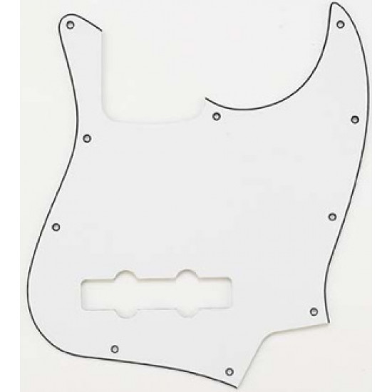 Parts Planet JB WBW Battipenna per basso tipo Jazz Bass Bianco 3 strati B/N/B