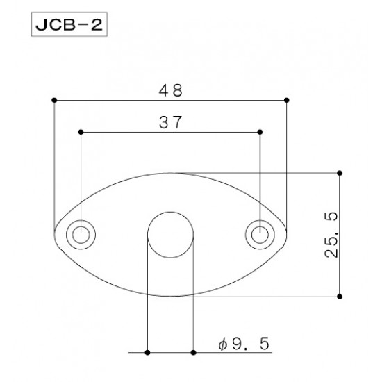 Gotoh JCB-2 B - Piastra ricevi Jack per chitarra - Nero