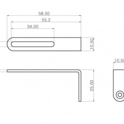 Parts Planet JES1 GD - Angolare fissaggio battipenna Les Paul - Dorato Parts Planet JES1 GD - Angolare fissaggio battipenna Les Paul - Dorato
