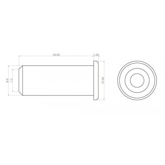 Parts Planet JJBBK
Set 4 boccole passacorde cilindriche per basso - Nere