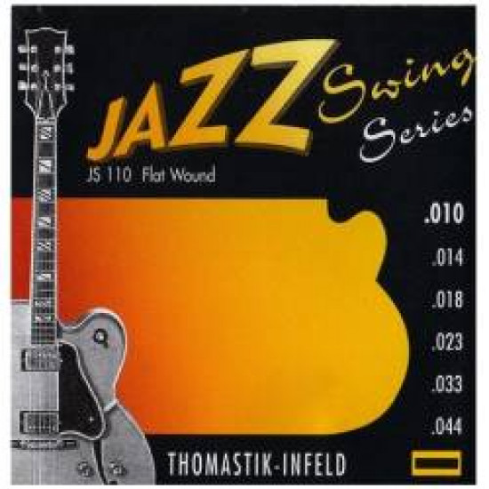 THOMASTIK JS110 ELECTRIC GUITAR STRINGS SET 10-44 FLATWOUND