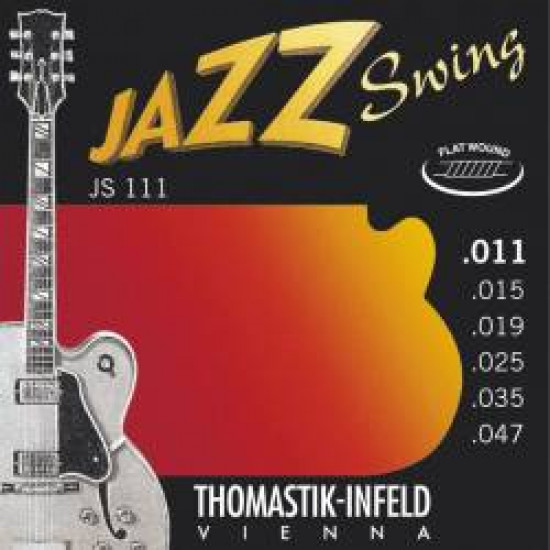 THOMASTIK JS111 ELECTRIC GUITAR STRINGS SET 11-47 FLATWOUND THOMASTIK JS111 ELECTRIC GUITAR STRINGS SET 11-47 FLATWOUND