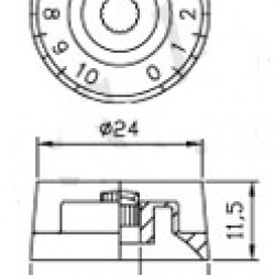 Parts Planet KLC BK - Manopola in plastica per chitarra tipo Les Paul - Nera