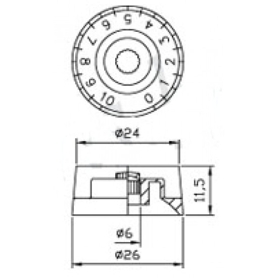 Parts Planet Manopola tipo LP Speed - Ambra -