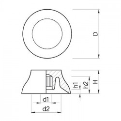 Parts Planet KSL BK - Manopola in plastica per chitarra tipo Les Paul - Nera Parts Planet KSL BK - Manopola in plastica per chitarra tipo Les Paul - Nera