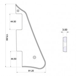 Parts Planet LPC BWB Battipenna per chitarra elettrica tipo LP Custom Gibson - Nero