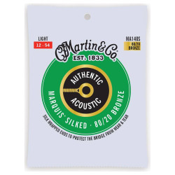 Martin MA140S Acoustic Guitar Strings Set Silked 80/20 Bronze 12-54 Martin MA140S Acoustic Guitar Strings Set Silked 80/20 Bronze 12-54