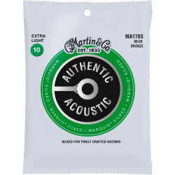 Martin MA170S Acoustic Guitar Strings Set Silked 80/20 Bronze 10-47 Martin MA170S Acoustic Guitar Strings Set Silked 80/20 Bronze 10-47