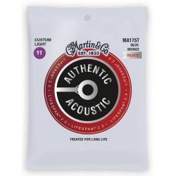 MARTIN MA175T ACOUSTIC STRINGS SET AUTHENTIC LIFESPAN 2.0 BRONZE 11-52 MARTIN MA175T ACOUSTIC STRINGS SET AUTHENTIC LIFESPAN 2.0 BRONZE 11-52
