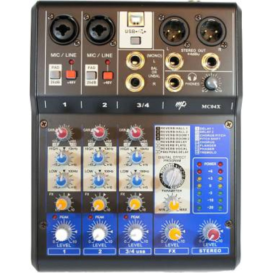 MP Audio MC04X Mixer W/DSP