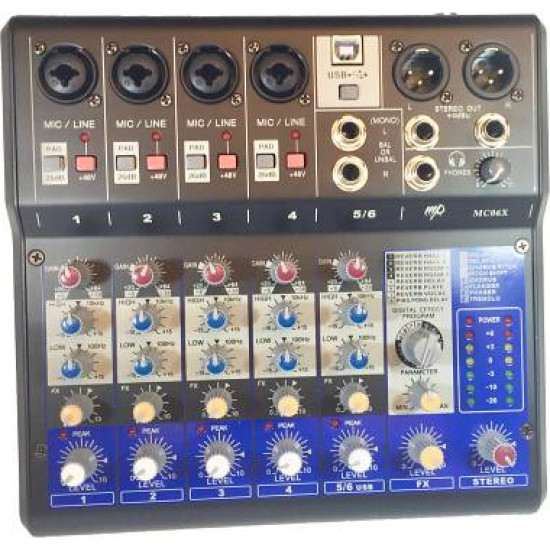 MP Audio MC06X Mixer W/DSP
