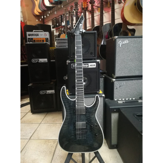 ESP LTD MH1001 See Thru Black 2nd with Case