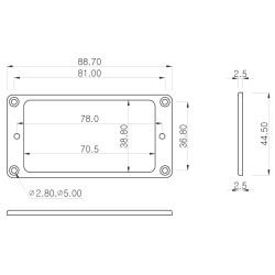 Parts Planet 
Mascherina Pick up Humbucker Nera -
Manico Flat - Parts Planet 
Mascherina Pick up Humbucker Nera -
Manico Flat -