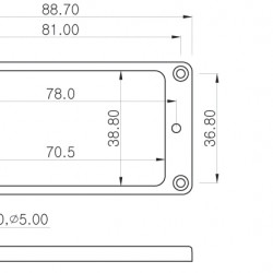 Parts Planet
 MT 10R CREAM Mascherina Pick up Humbucker Crema - Ponte Flat -