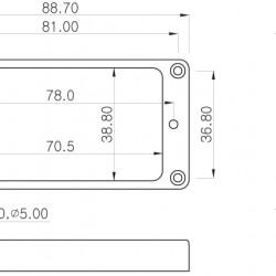 Parts Planet MT20 PR CR - Mascherina Slanted in plastica per pick up Humbucker - Cromata - Ponte Parts Planet MT20 PR CR - Mascherina Slanted in plastica per pick up Humbucker - Cromata - Ponte