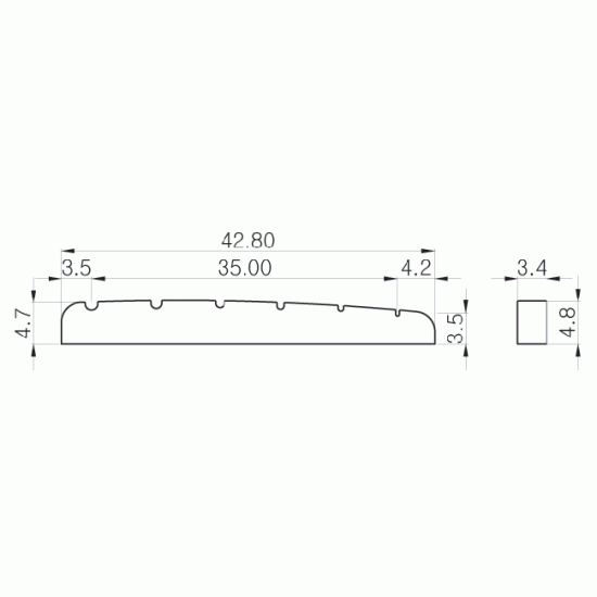 Parts Planet NE433 WH Capotasto per chitarra elettrica tipo Fender - Bianco