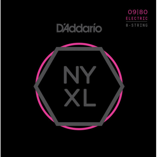 D'Addario NYXL0980 set chitarra elettrica 8 corde D'Addario NYXL0980 set chitarra elettrica 8 corde