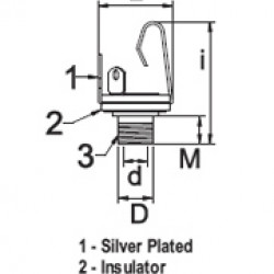 Parts Planet OJ-65 Presa jack mono per chitarra elettrica - Nickel