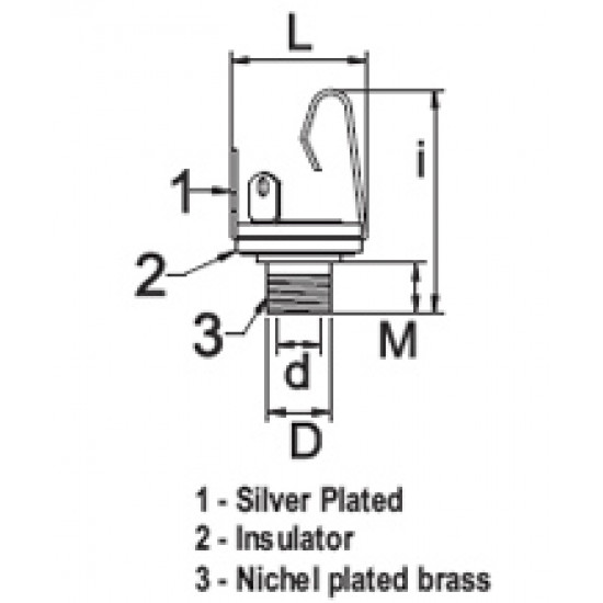 Parts Planet OJ-65 Presa jack mono per chitarra elettrica - Nickel