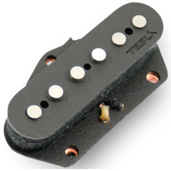 Tesla OPUS-TE B BK  Pick Up Hand Wound Single Coil Alnico5 per chit. elettr. tipo Tele Ponte - Nero