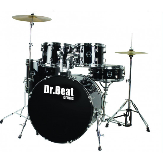 Dr.Beat Drums Beat One 522 Master Black Sparkle - Batteria completa