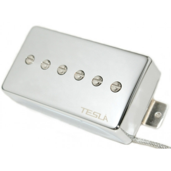 Tesla OPUS2BCR Pick Up Single Coil forma Humbucker Alnico5 per chit. elettr. - Ponte - Cromato -