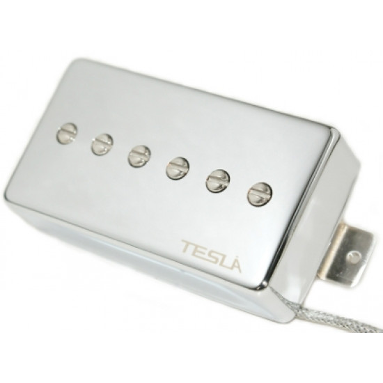 Tesla Opus-2 N CR Pick Up Single Coil forma Humbucker Alnico5 per chit. elettr. - Manico Cromato Tesla Opus-2 N CR Pick Up Single Coil forma Humbucker Alnico5 per chit. elettr. - Manico Cromato
