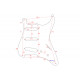 All Parts PG-0550-025 Battipenna tipo Strat® (8 fori) - Bianco 1
strato