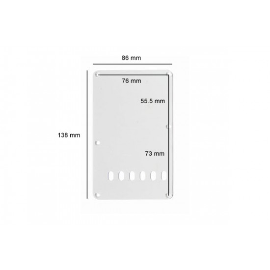 All Parts PG-0556-035 - Piastra copri molle per chitarra elettrica - Bianco