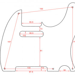 All Parts PG-0560-025 Battipenna per chitarra elettrica tipo Tele - Bianco All Parts PG-0560-025 Battipenna per chitarra elettrica tipo Tele - Bianco