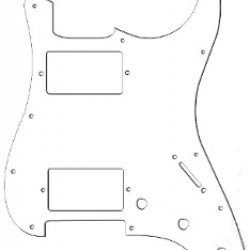 All Parts PG-9595-035 Battipenna per chitarra elettrica tipo Strato HH - Bianco