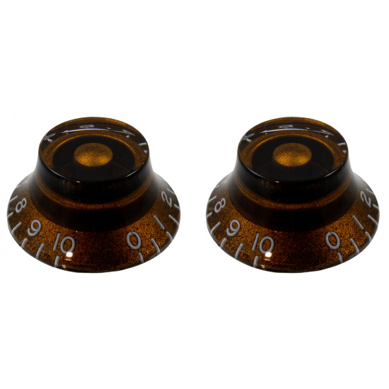 All Parts PK-0140-036
Coppia manopole Bell Chocolate -
Numerazione Vintage - Per potenziometri
split shaft USA