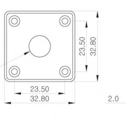 Parts Planet PLJC BK - Piastra ricevi jack per chitarra - Nera Parts Planet PLJC BK - Piastra ricevi jack per chitarra - Nera