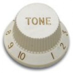 Parts Planet - PST-T-WH Manopola TONE in plastica per chitarra tipo Fender - Bianca
