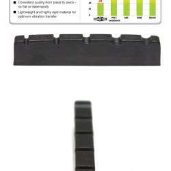 Black Tusq PT-1400-00 Capotasto per basso 5 corde con spaziatura Black Tusq PT-1400-00 Capotasto per basso 5 corde con spaziatura