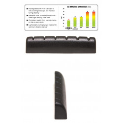 Black Tusq PT-6060-00 Capotasto per chitarra elettrica tipo Les Paul Epiphone - 1/4'' Black Tusq PT-6060-00 Capotasto per chitarra elettrica tipo Les Paul Epiphone - 1/4''