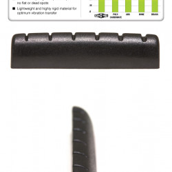 Black Tusq PT-6060-00 Capotasto per chitarra elettrica tipo Les Paul Epiphone - 1/4'' Black Tusq PT-6060-00 Capotasto per chitarra elettrica tipo Les Paul Epiphone - 1/4''