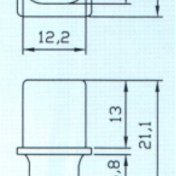 Parts Planet - Pomello per selettore tipo Tele 50' - Nero