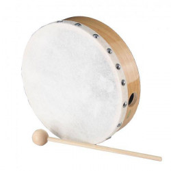 PEACE RH-5-10 TAMBURELLO CON BATTENTE E PELLE NATURALE 25 cm