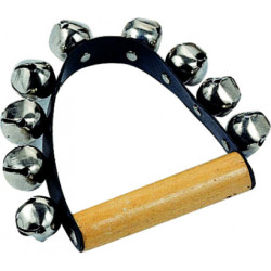 PEACE RH-31 Sleigh Bell - MANIGLIA A 9 SONAGLI IN LEGNO PEACE RH-31 Sleigh Bell - MANIGLIA A 9 SONAGLI IN LEGNO