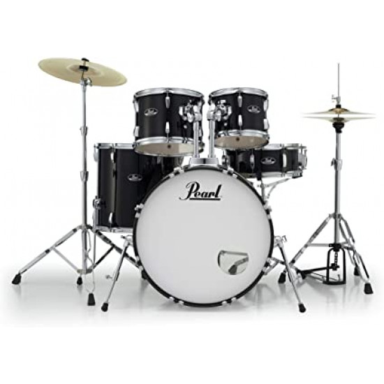 Pearl Roadshow RS525SC/C31 Jet Black - Batteria 5pz completa di piatti Sabian