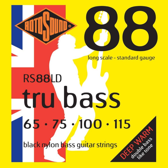 Rotosound RS88LD Black Nylon Bass Guitar Strings 65-115