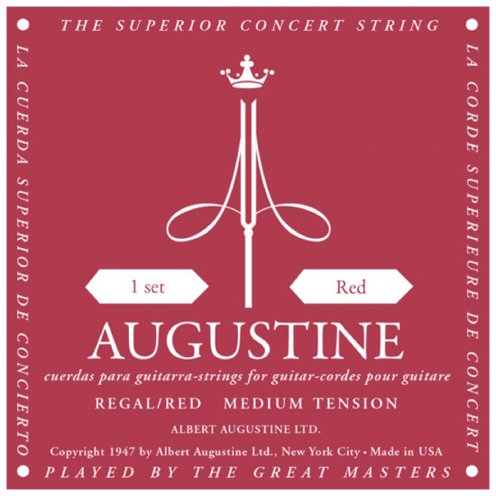 AUGUSTINE REGAL RED - Muta chitarra classica - MEDIUM Tension