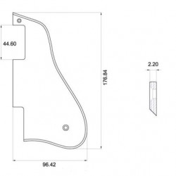 Parts Planet SA Battipenna per chitarra semiacustica Parts Planet SA Battipenna per chitarra semiacustica